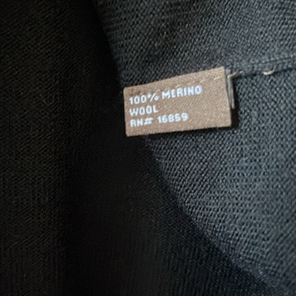 Black Wool Sweater with Gold Beaded Collar - Picture 3 of 6